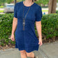 Another Love Faux Suede Dress - Eclipse