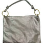 Leather Ring Shoulder Bag - Pewter