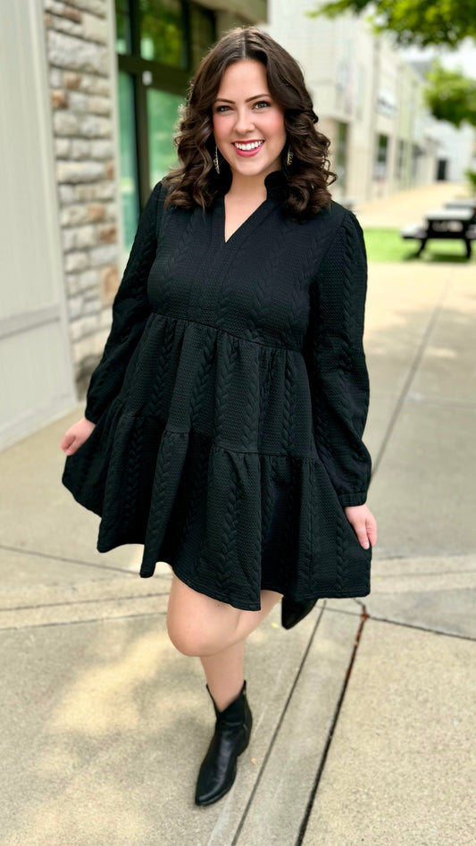 Beautiful Burlington Quilted Dress - Black