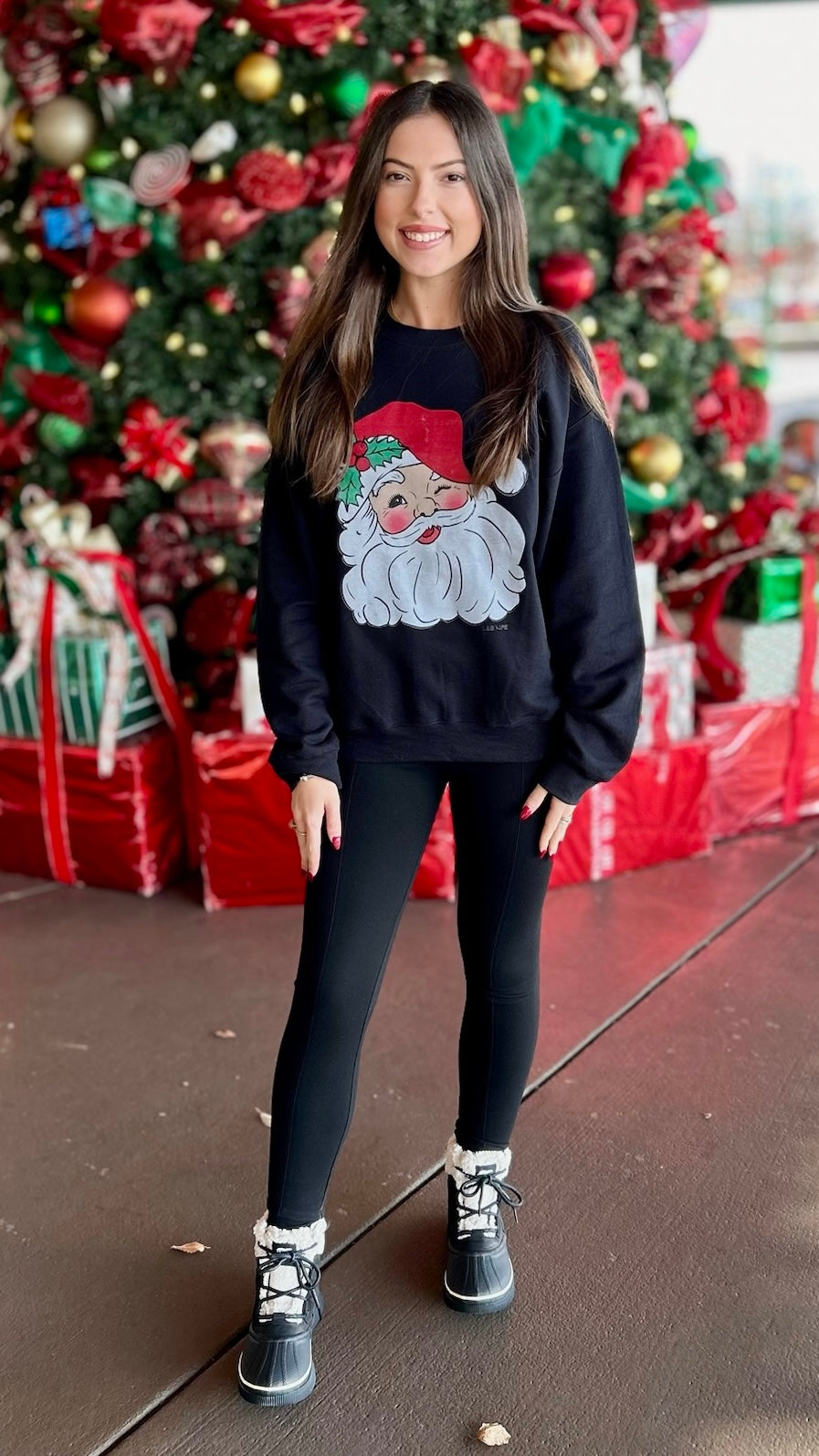 Black Jolly Santa Sweatshirt