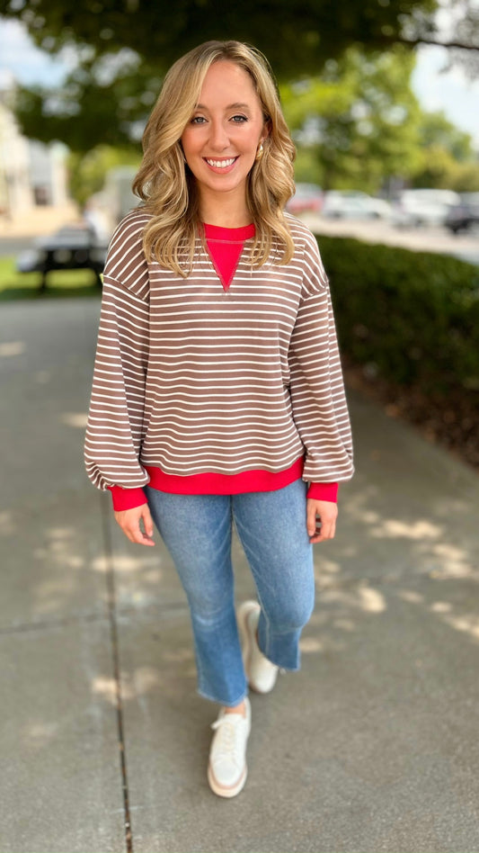 Striped Mocha Sweater