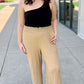 Terrific Textured Wide Leg Pant - Taupe