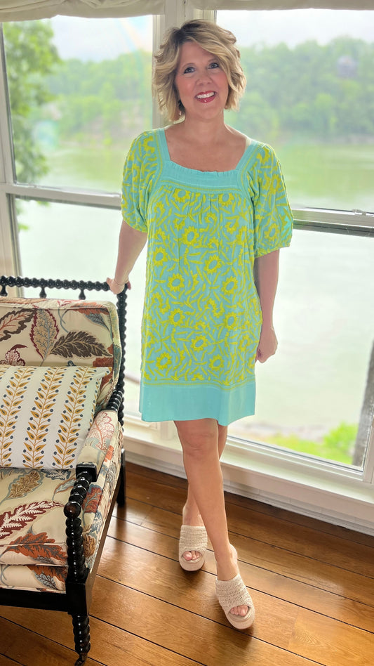 Sister Mary Turquoise Solana Dress