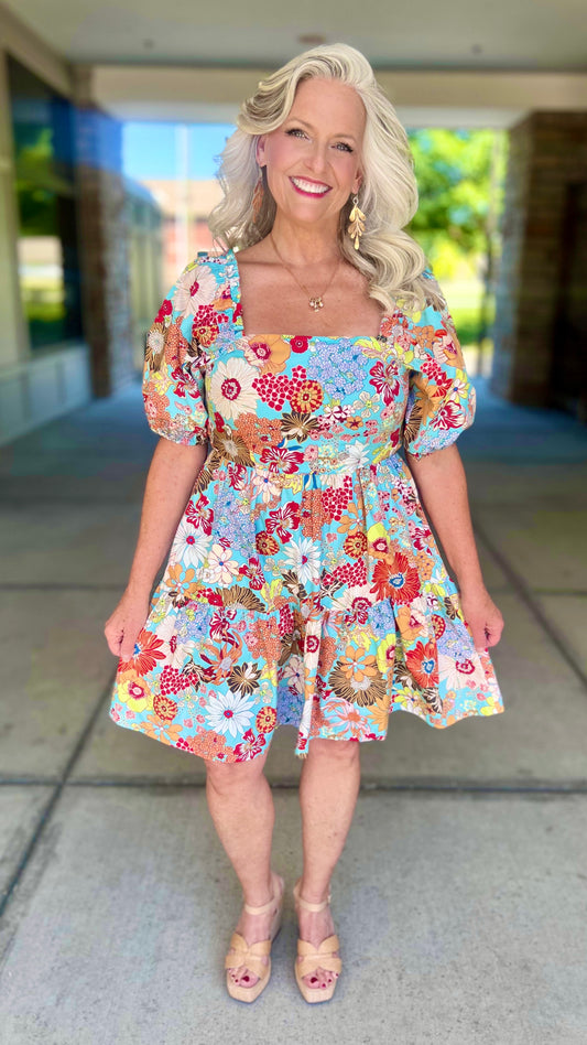 Blooming Babydoll Tiered Dress