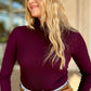 Michael Stars Gail Turtleneck- Plum