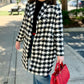 Chic Chicago Button Up Coat - Black & White