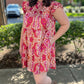 Precious Paisley Tiered Rust Dress