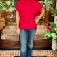 Classico Short Sleeve Sweater - Red