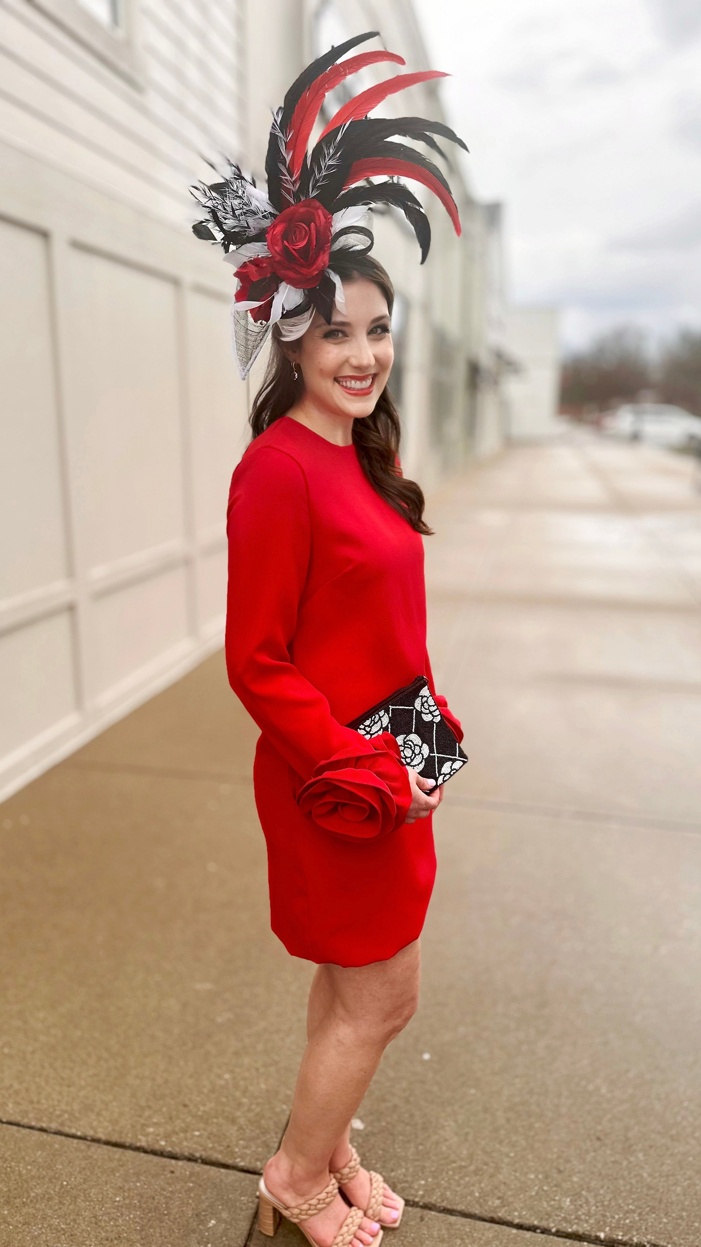 Beulah Red Rose Dress - Long Sleeve – Tunie's Boutique