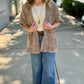 Mocha Soft Knit Short Sleeve Cardigan