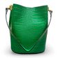 German Fuentes Leather Bucket Bag - Green