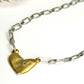 Two Tone Handmade Gold Heart Necklace