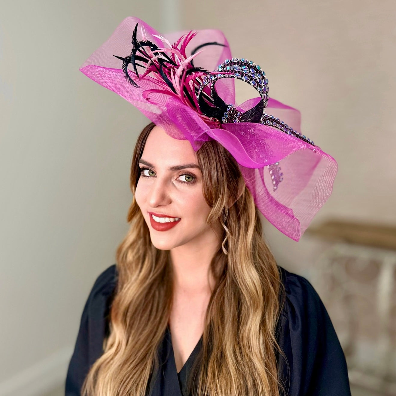 Alexis Fuchsia Fascinator