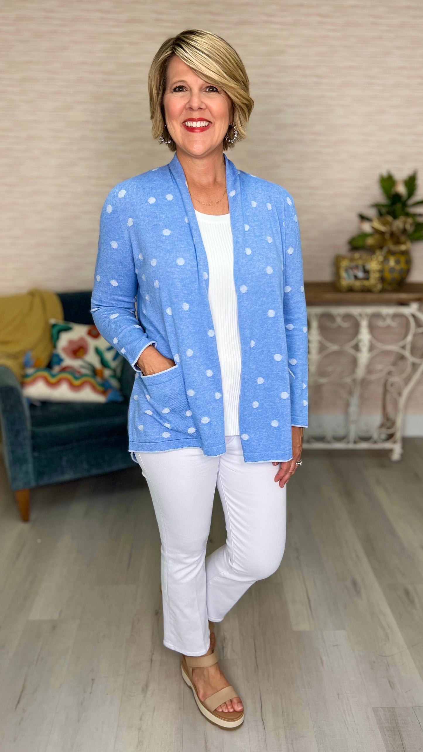 Habitat Dotty Cardigan - Blue