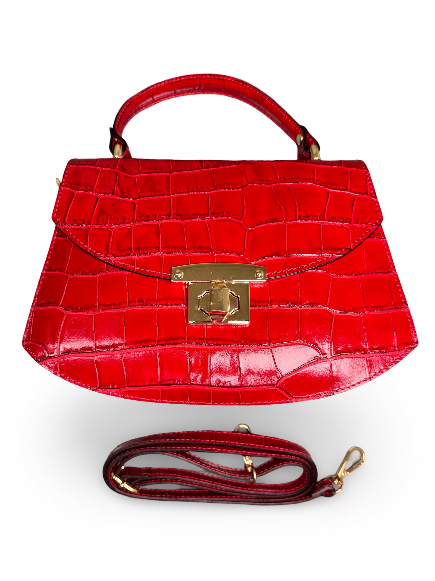 German Fuentes Brittany Leather Bag - Red