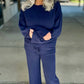 Navy Wide Leg Pant