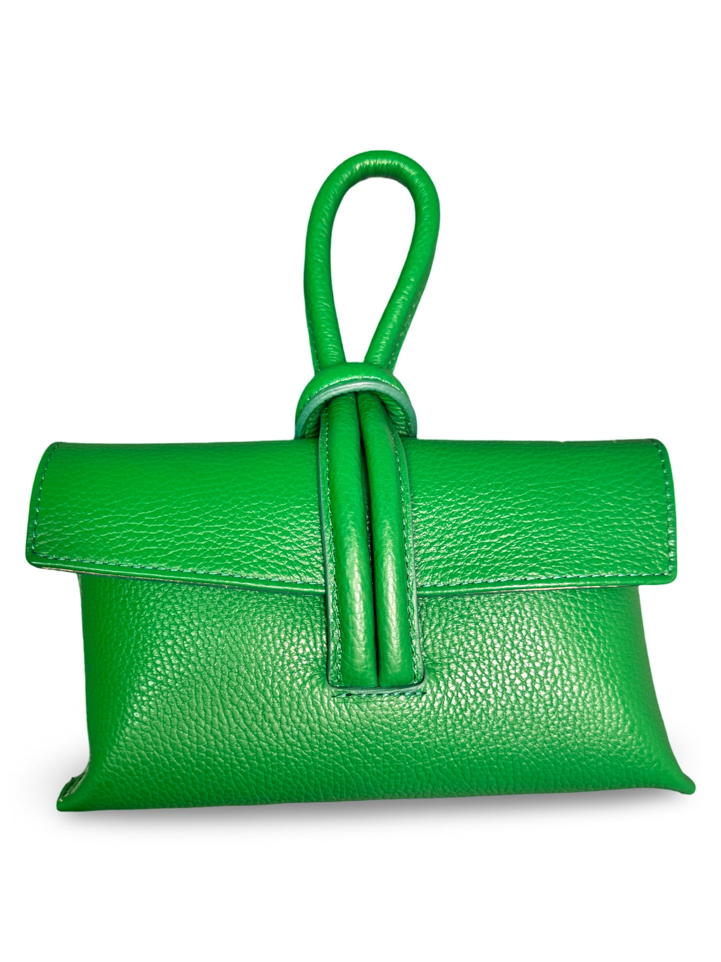 Loop Wristlet Leather Bag - Green