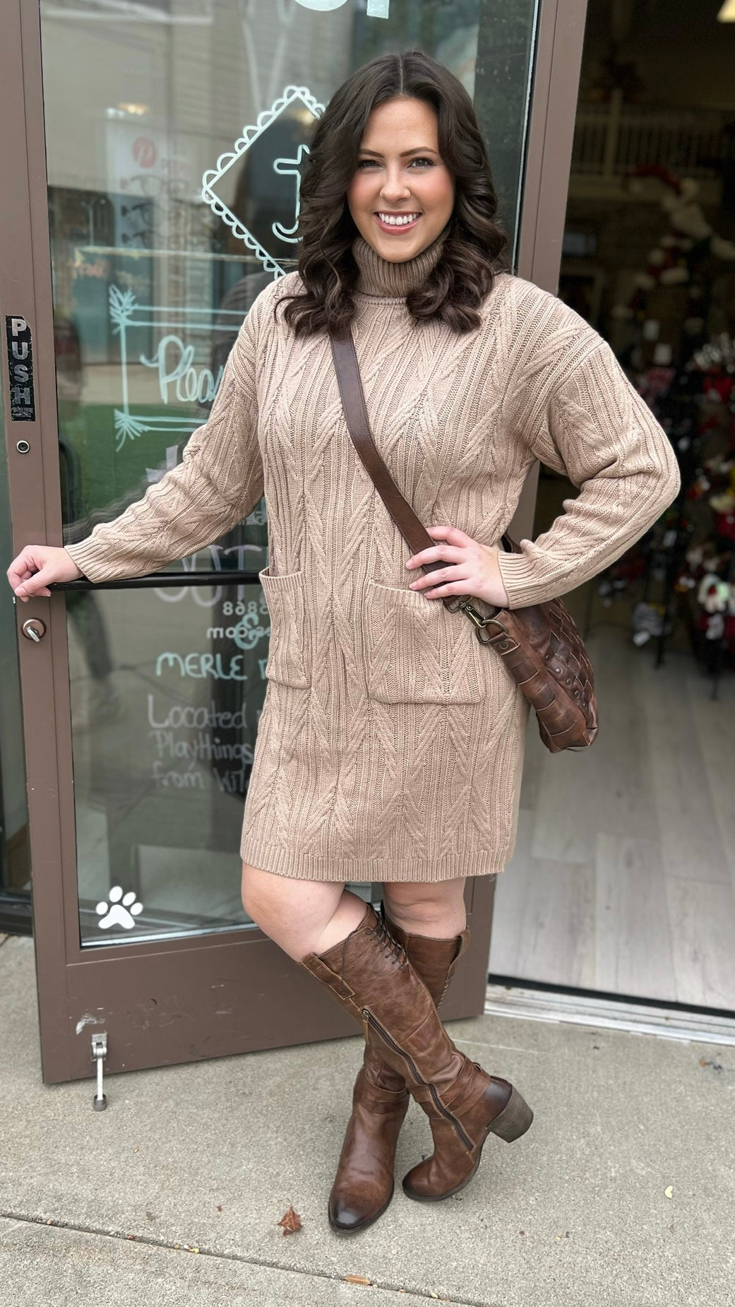 Turtleneck Sweater Dress