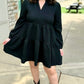 Beautiful Burlington Quilted Dress - Black