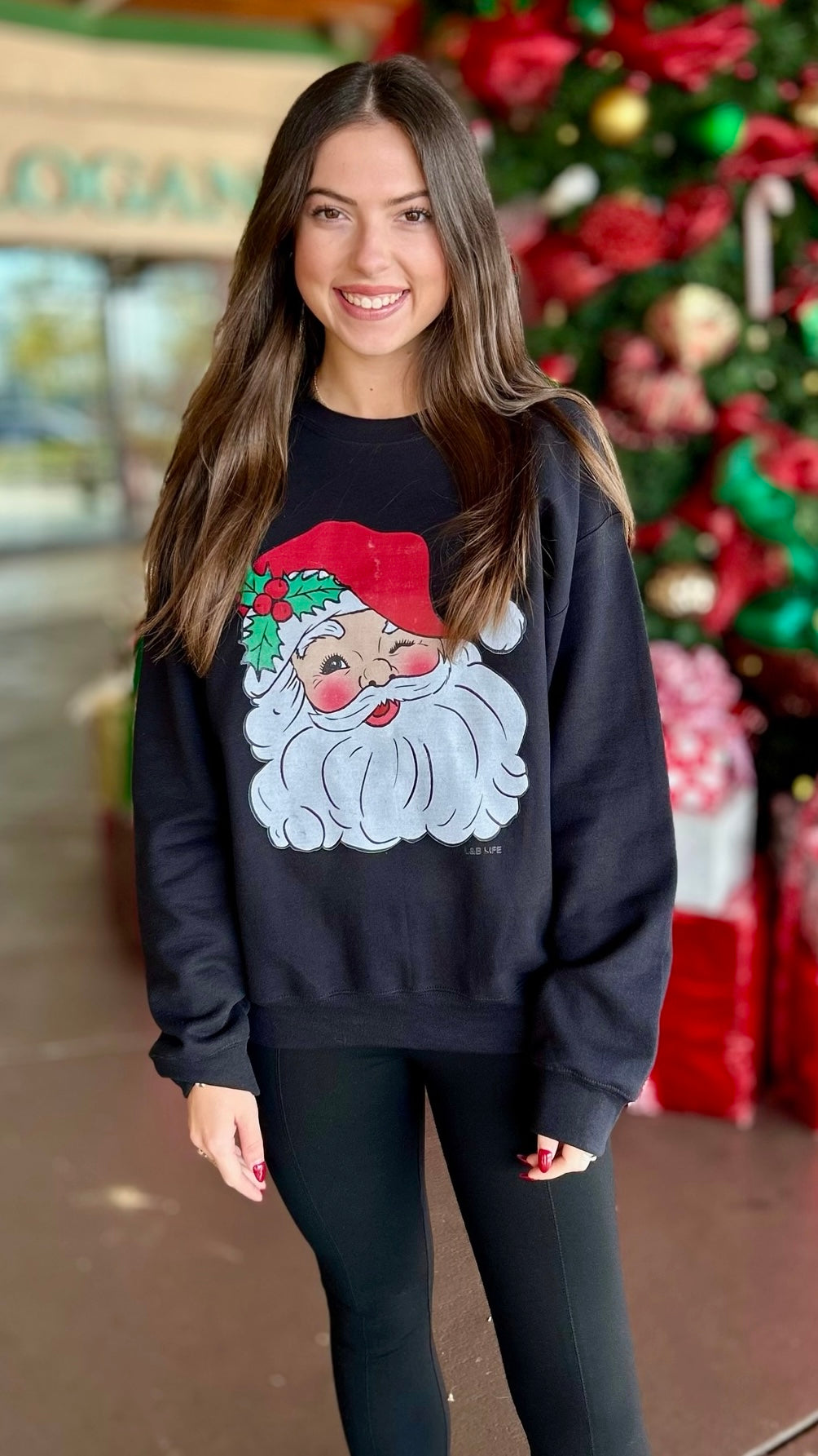 Black Jolly Santa Sweatshirt