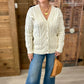 Walsh Cable Cardigan Sweater - Chalk