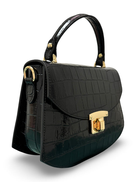 German Fuentes Brittany Leather Bag - Black