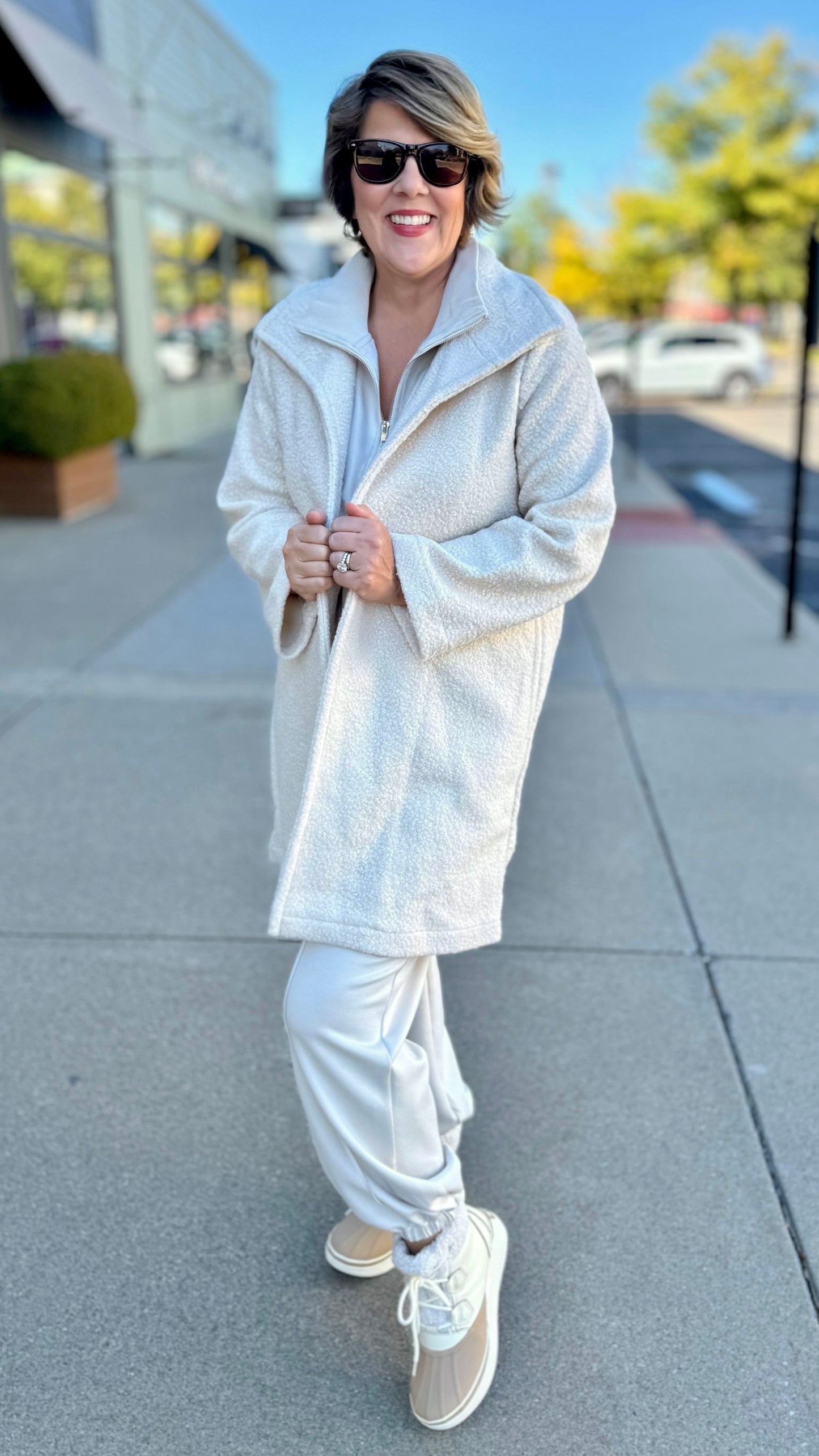 Ivy Jane Wooly Coat - Cream