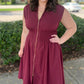 Merlot Zip Midi Dress