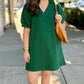 Little Hunter Green Quilted Dress