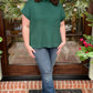 Classico Short Sleeve Sweater - Hunter Green