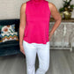 Richelle Ruffled Neck Sleeveless Top - Pink