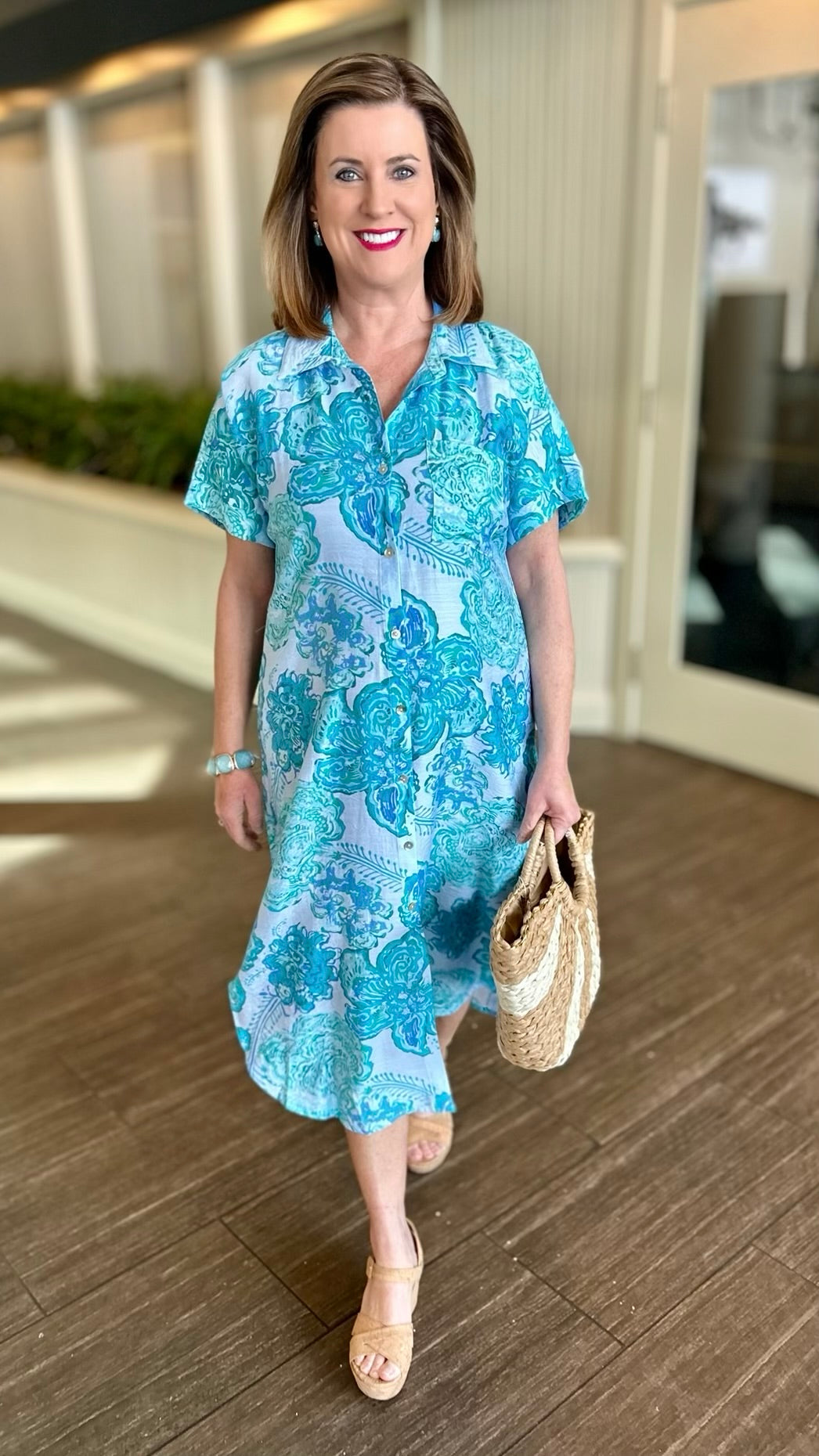 Tropical Breeze Button Up Dress