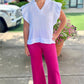 Lysse Wide Leg Magenta Jegging