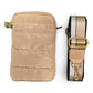 Puffer Cell Phone Crossbody Purse - Beige