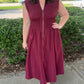 Merlot Zip Midi Dress