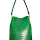 German Fuentes Leather Bucket Bag - Green