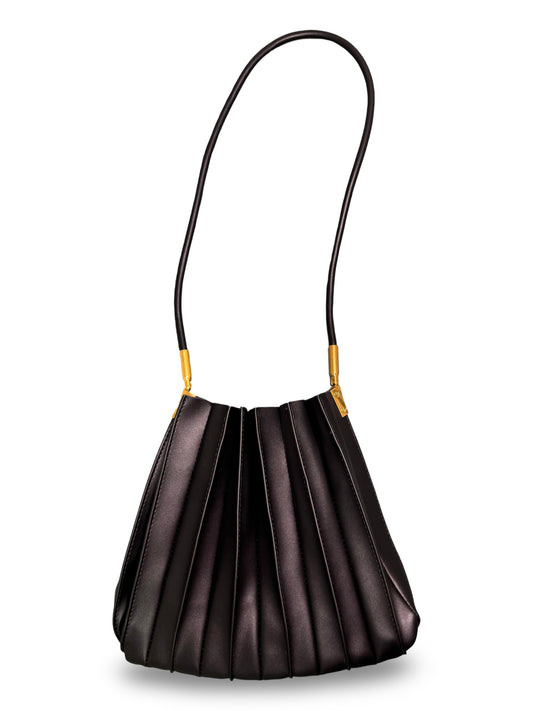 Scallop Shoulder Bag - Black