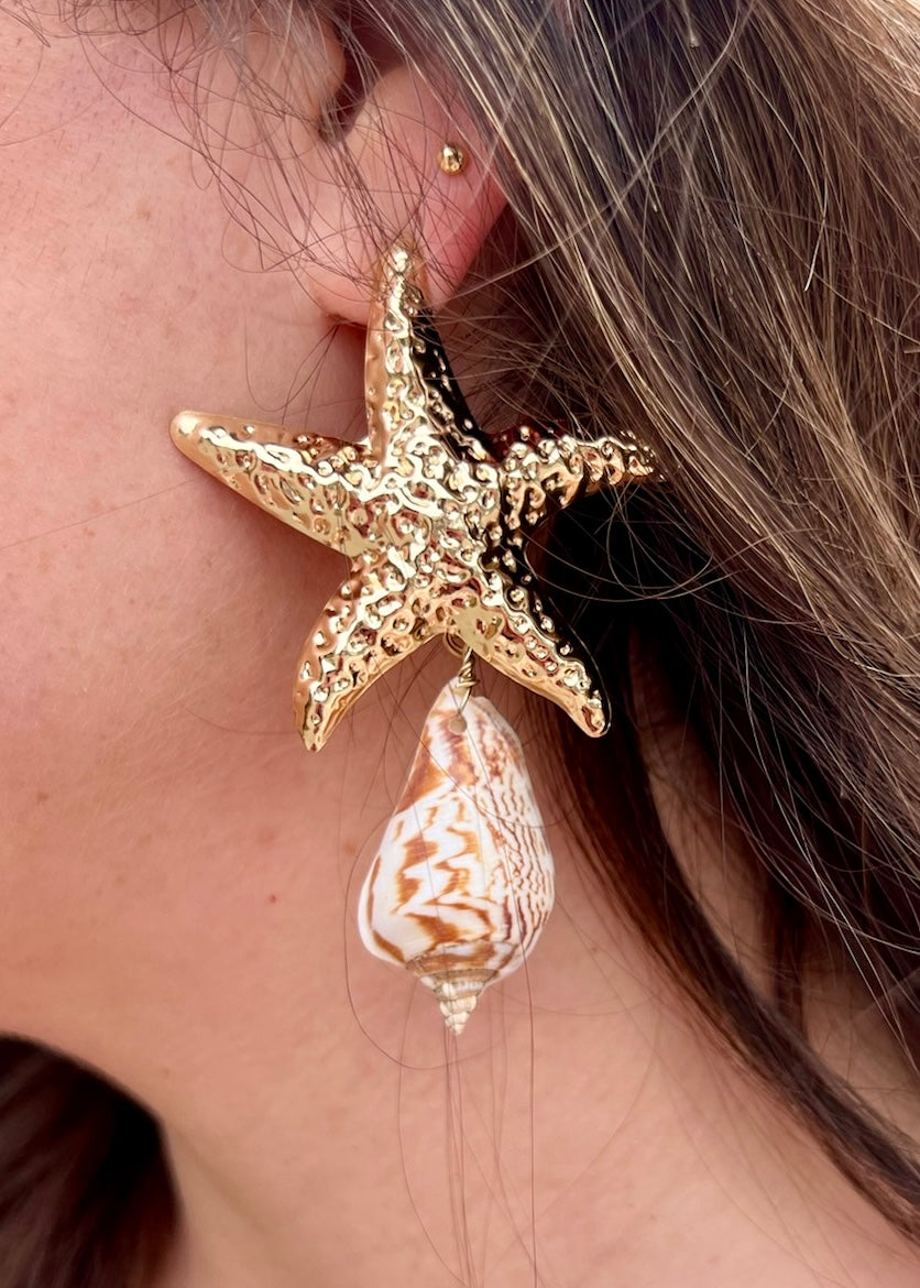 Star Shell Earrings