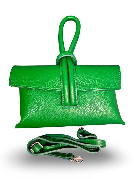 Loop Wristlet Leather Bag - Green