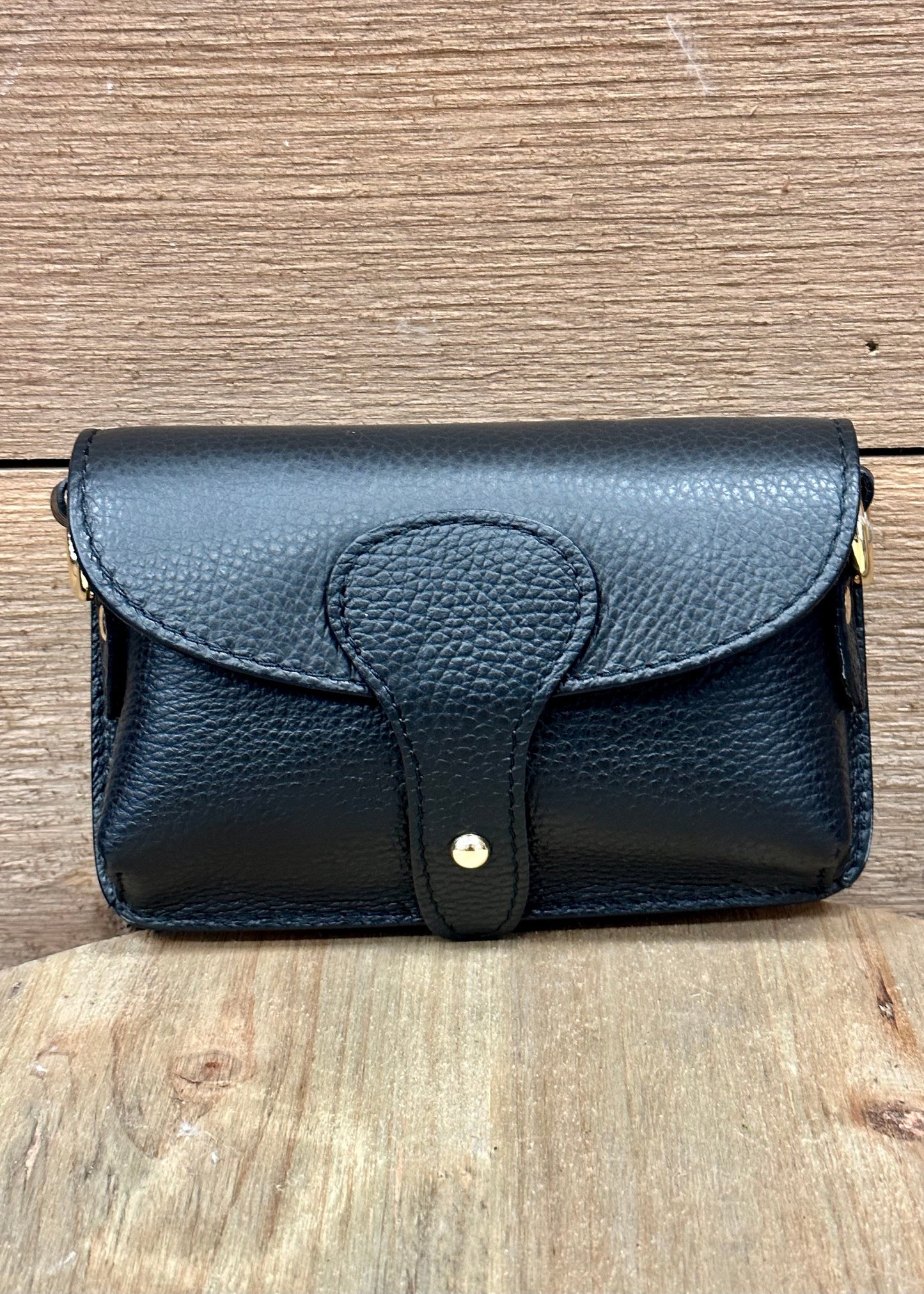 German Fuentes Lovable Leather Mini Purse - Black