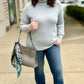 Classic Cozy Turtleneck Sweater - Grey