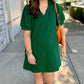 Little Hunter Green Quilted Dress