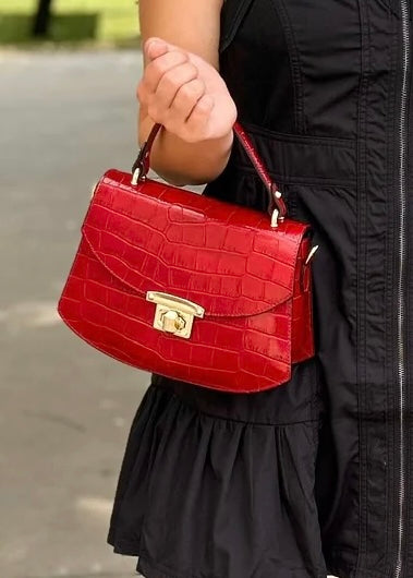 German Fuentes Brittany Leather Bag - Red