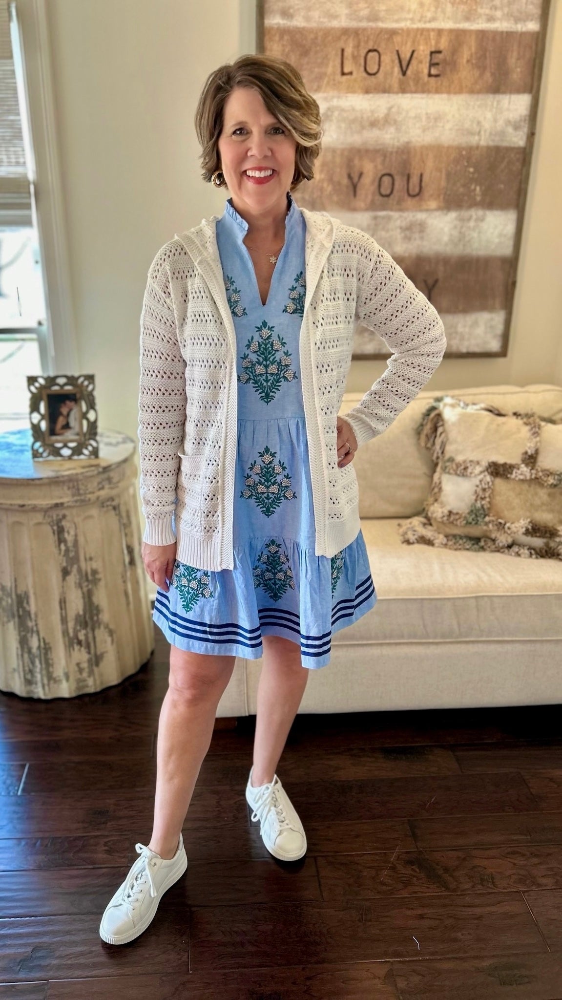 Leia Crochet Cardigan With Pockets - Off White