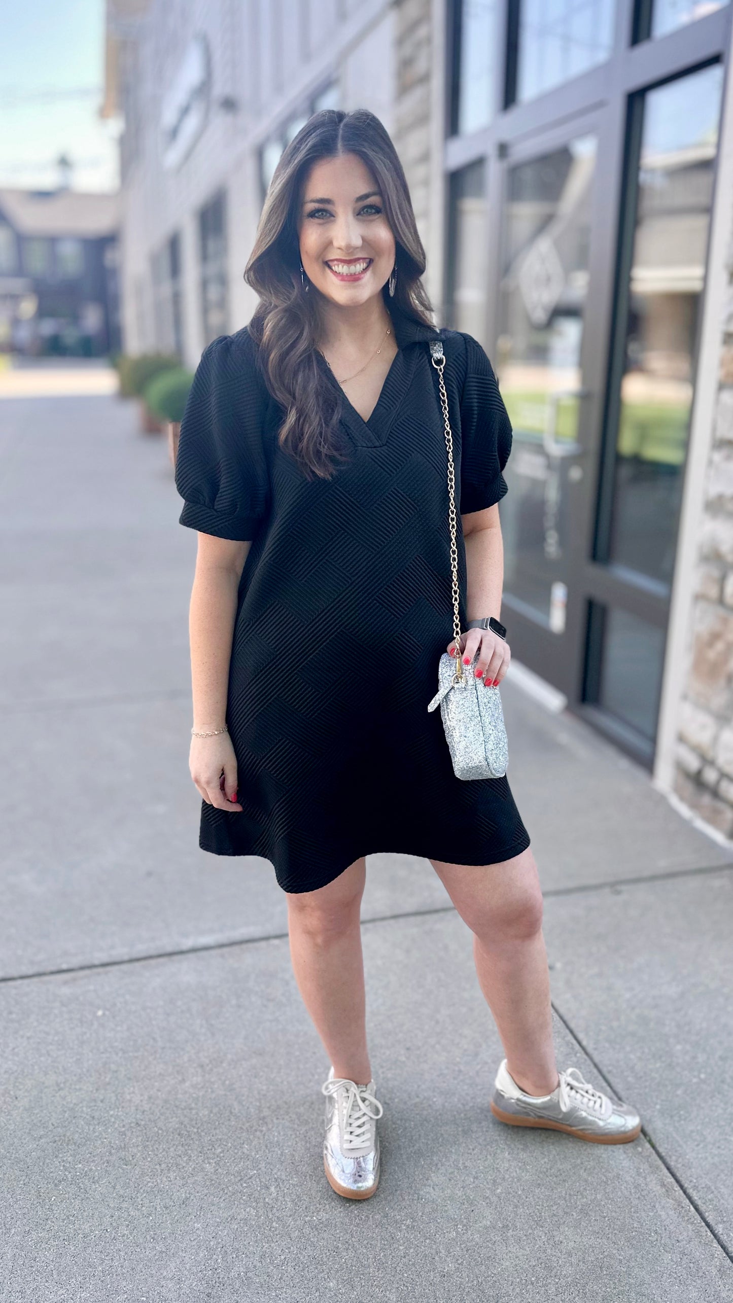 Little Black Quilted Dress