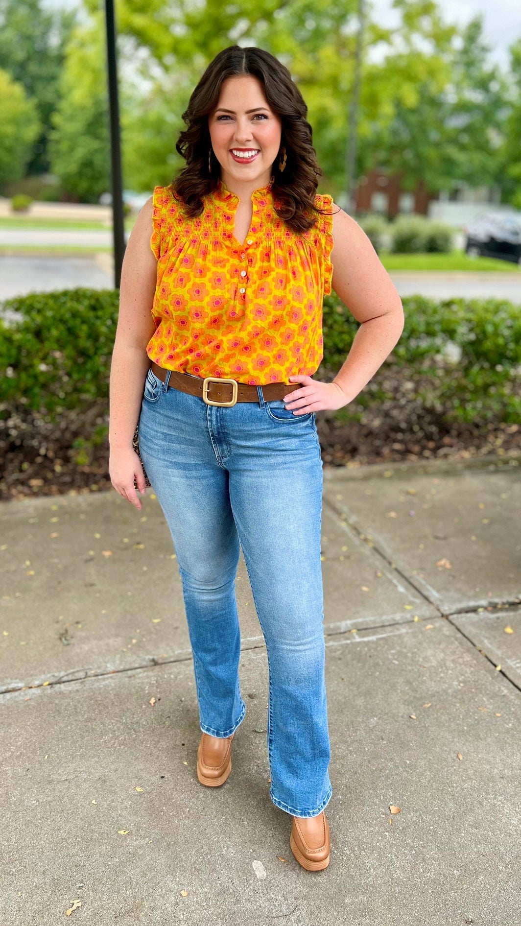 Ivy Jane Poppy Flowers Sleeveless Blouse