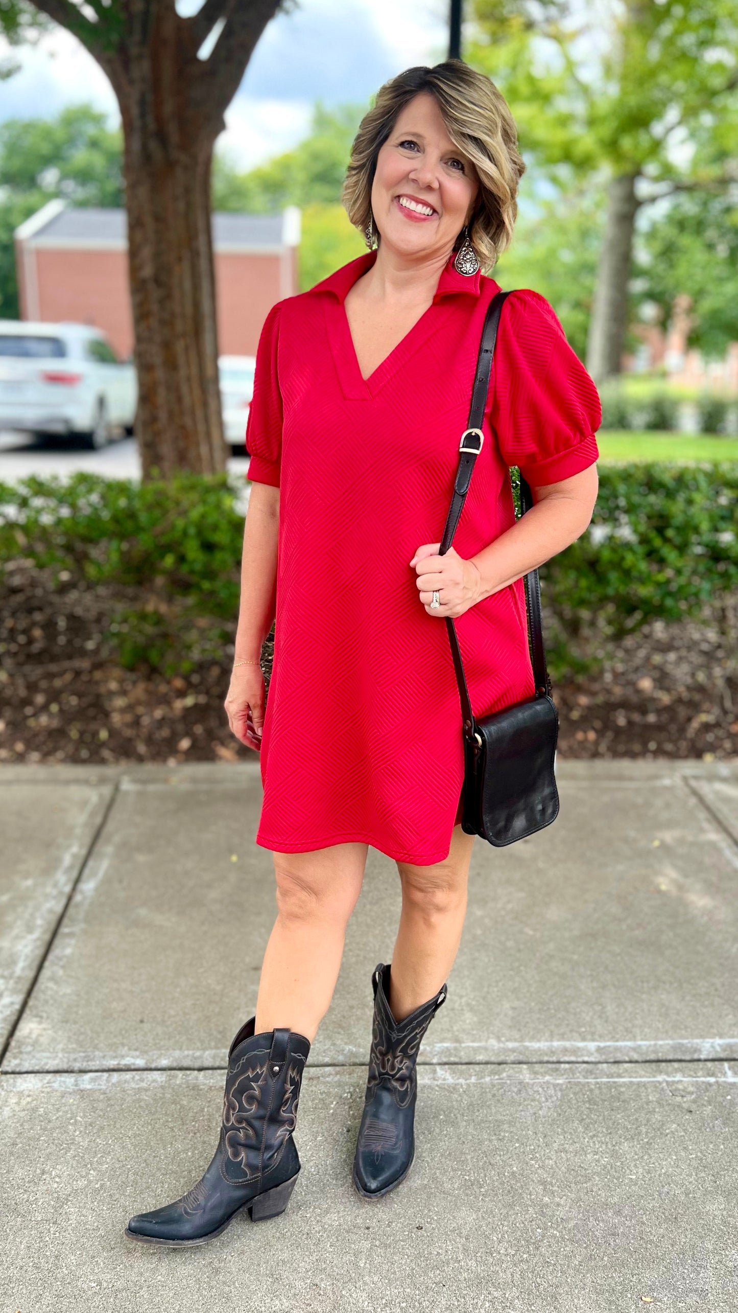 Little Red Quilted Dress