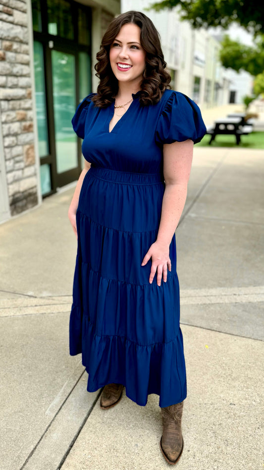 Classic Covington Maxi Dress - Navy