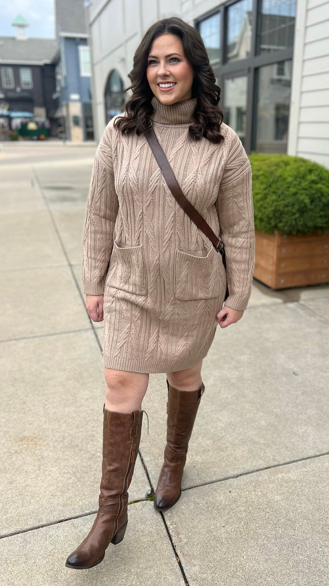 Turtleneck Sweater Dress