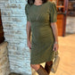 Another Love Faux Suede Dress - Vineyard